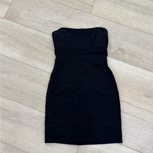 Alexia Admor Black Strapless Bandage Dress